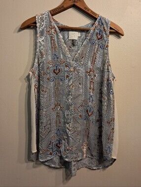 HD In Paris Velvet Burnout Silk Blend Tank Top